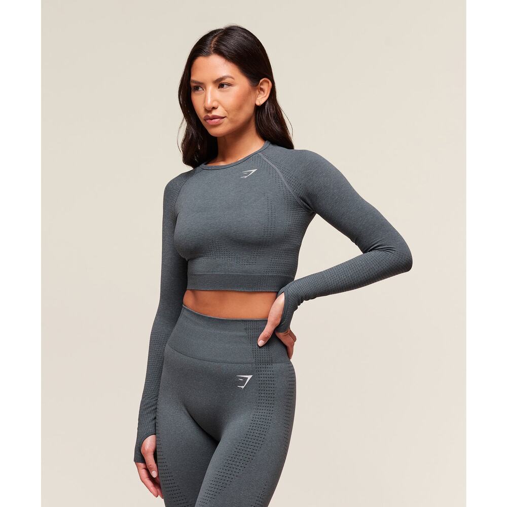 Gymshark Vital Crop Top in Gray Size Small